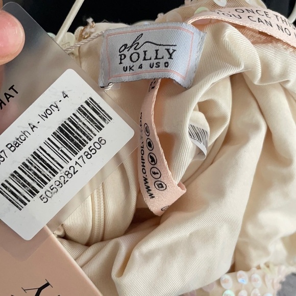 Oh Polly sequin iridescent mini dress size 0 new - Picture 2 of 2